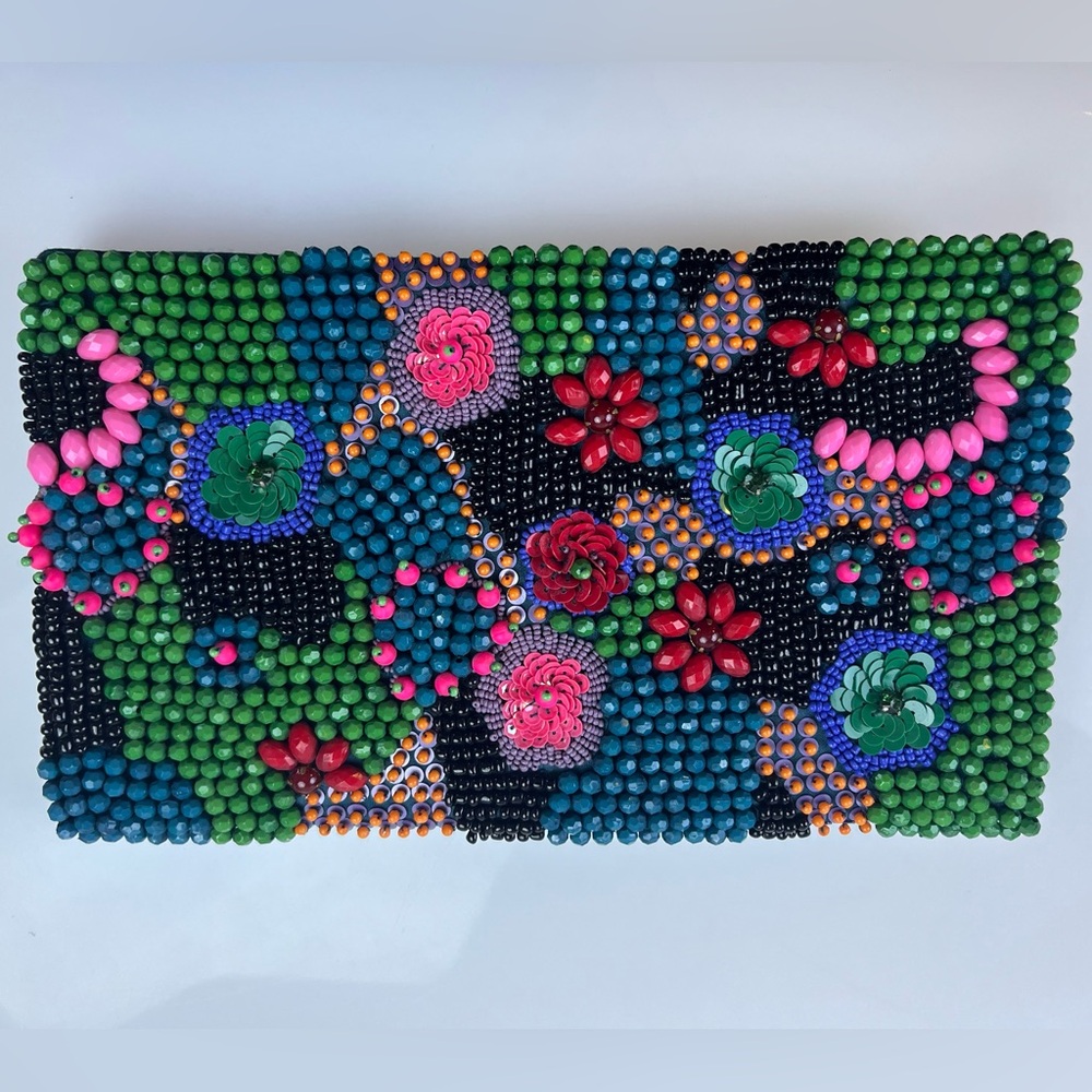 Sfera Femme Collection Beaded Cluth Crossbody Bag N265-35